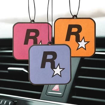 1 шт. Трендовый автомобильный ароматизатор R star для автомобиля, стойкий ароматерапевтический ароматизатор, чистый красный кулон, украшение для дезодорации автомобиля
