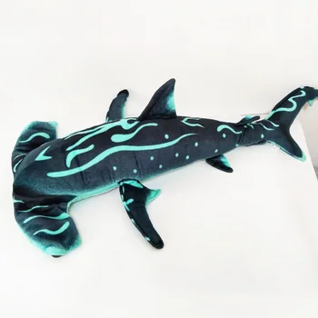 100-сантиметровая Гигантская плюшевая игрушка с акулой-молотом, Имитирующая мягкую куклу-акулу, Высококачественная плюшевая игрушка для домашнего декора