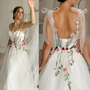 14730 #IENA Вышитое Цветочное Красочное Свадебное платье для Женщин Сказочное Цветочное Платье Для Свадебной Церемонии На Заказ Эстетическое Платье