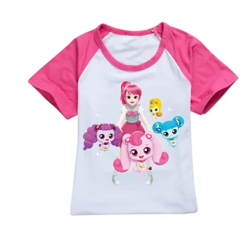 2023 Летняя Милая футболка Kawaii Catch Teenieping, Детская футболка, Топы с короткими рукавами для маленьких девочек, Детская Повседневная одежда, Футболка для мальчиков