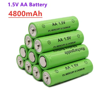 4 ~ 20ШТ 1.5 В Новый бренд AA аккумуляторная батарея 4800 мАч 1.5 В Новый щелочной аккумуляторный аккумулятор для светодиодной игрушки mp3 Бесплатная доставка
