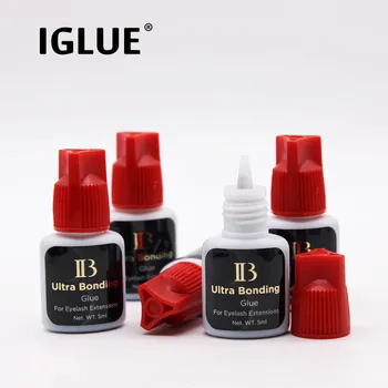 5 Бутылок Korea IB Ibeauty Ultra Bonding Glue Принадлежности Для Наращивания ресниц 5 мл Красный Колпачок Сверхпрочный Черный Оригинальный Клейкий Инструмент