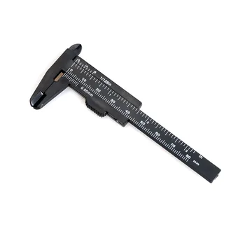 80 мм двойная шкала пластиковый штангенциркуль с нониусом, канцелярский измерительный штангенциркуль для студентов, черный мини-измерительный инструмент