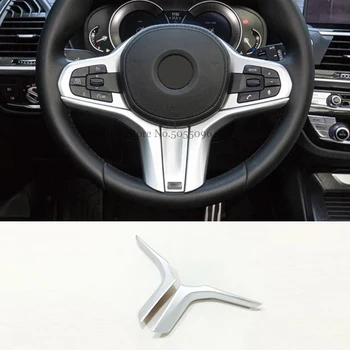 ABS матовый для BMW X3 G01 2018 2019 Кнопка рулевого колеса Автомобиля рамка Накладка Наклейка Аксессуары для укладки автомобилей 2 шт