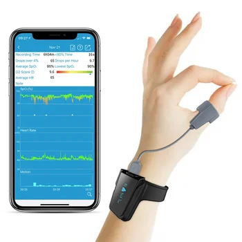 Bluetooth-оксиметр O2 Pro, Беспроводной пульсометр, Портативный монитор сна, часы для помощи при апноэ во сне