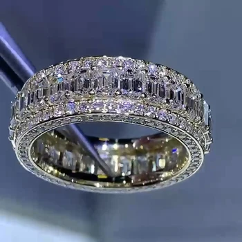 Huitan Великолепные женские обручальные кольца с микро-покрытием, блестящий кубический цирконий, высококачественные женские обручальные кольца, прямая поставка