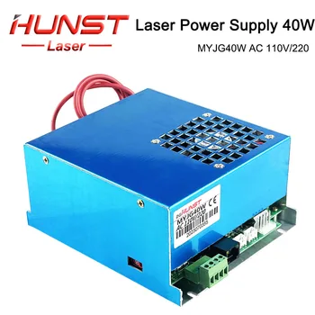 Huntt MYJG-40W CO2 Лазерный генератор 110 В/220 В с ЖК-портом Отображения тока для лазерного гравера мощностью 40 Вт
