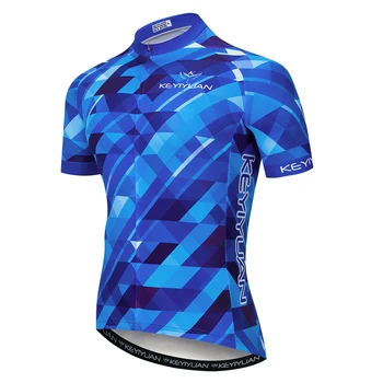 KEYIYUAN Летняя Велосипедная одежда с коротким рукавом, Мужская велосипедная рубашка, MTB Джерси, Дорожная велосипедная одежда Maglia Ciclismo