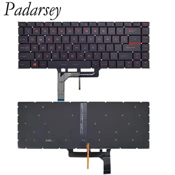 Padarsey Замена Нового Ноутбука с Подсветкой Красной Клавиатуры для MSI GS65 GS65VR P65 WP65 WS65 PS63 GF63 PS42 Серии MS-16Q1