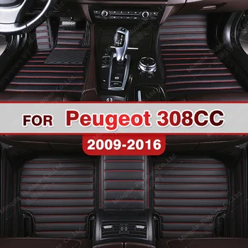 Автомобильные коврики для Peugeot 308CC 2009 2010 2011 2012 2013 2014 2015 2016 Пользовательские автоматические накладки для ног