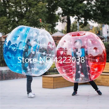 Бесплатная доставка 0,8 мм ПВХ Прозрачный надувной футбольный бампер Диаметром 1,7 м, футбольный мяч с пузырьками, Зорб-мяч для взрослых
