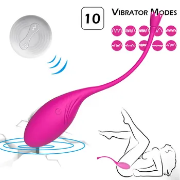 Беспроводное Дистанционное Плотное Упражнение Вибрирующее Яйцо 10 Скоростей G Spot Clit Вибратор Мяч Для Женской Вагинальной Стимуляции Секс-Игрушек Для Взрослых