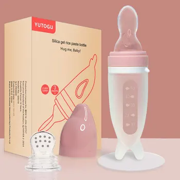 Бутылочка для кормления Дельфин Силиконовая Ложка для рисовых хлопьев Посуда для новорожденных Товары для малышей Ложка для кормления