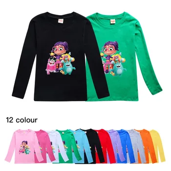 Детская одежда с рисунком Эбби Хэтчер для девочек от 2 до 16 лет, Детская футболка с длинными рукавами для подростков, осенние футболки с круглым вырезом для маленьких мальчиков, пуловер