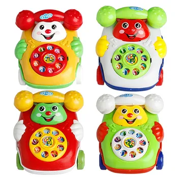 Детский Милый Развивающий Мультяшный телефон с автомобилем, Забавные интерактивные игры для родителей и детей, игрушки для детей, подарочная игрушка с улыбающимся лицом