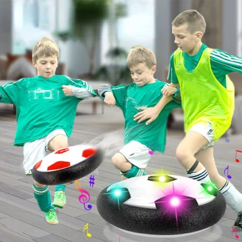 Детский футбольный мяч на воздушной подушке, плавающий пенопластовый футбольный мяч со светодиодной подсветкой, Скользящие игрушки, Футбольный мяч Для детей, спортивные игры на открытом воздухе в помещении