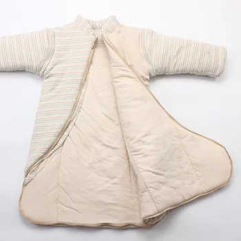 Детское стеганое одеяло из натурального цветного хлопка, осенне-зимний утолщенный спальный мешок для новорожденных с защитой от ударов в виде гриба, спальный мешок для детей 0-3 лет