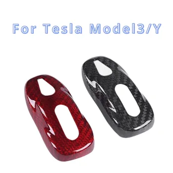 Для Tesla Model 3 Key Protector Model3 2023 Брелок для ключей Чехол для ключей из Углеродного волокна Жесткий чехол для гоночных Автоаксессуаров