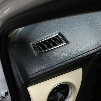 Для Toyota Corolla 2014-2020 Мягкая карбоновая рамка для вентиляционного отверстия приборной панели автомобиля, накладка, наклейка, автомобильные аксессуары