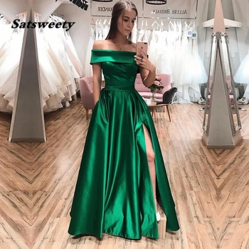 Зеленое вечернее платье, вечернее платье noiva sereia, халат для выпускного вечера, роскошное платье, сексуальные карманы с разрезами по бокам