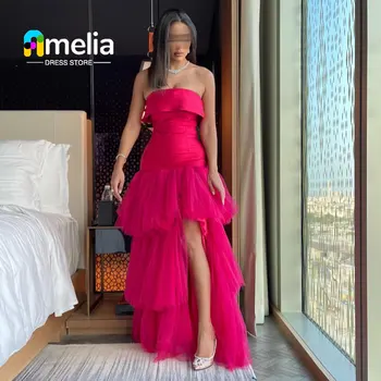 Красное праздничное бальное платье Amelia, вечернее платье, летнее платье для мытья полов, женское элегантное вечернее платье в Дубае, 2023