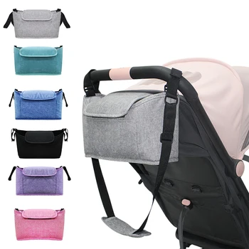 Льняные сумки для детской коляски, сумка для подгузников Большой емкости, сумка через плечо для мамы, Подвесная сумка для детского автомобиля, Переносная сумка для беременных, Новая