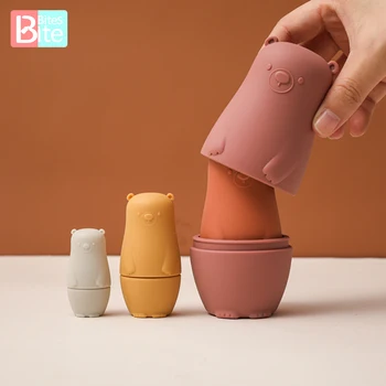 Набор Игрушек Bite Bites Montessori Мультяшный Мишка Может Быть наложен На силиконовый прорезыватель DIY Для Малыша BPA Бесплатные Детские Подарки