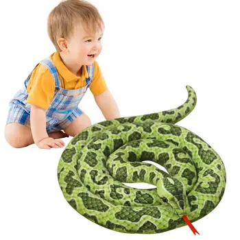 Плюшевая игрушка-Змея, Мягкая Имитация Плюшевой игрушки, Чучело Змеи, Плюшевая игрушка-Змея, Страшный Реквизит для розыгрышей