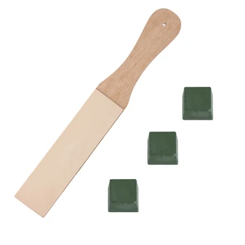 Точилка для полировки кожи RORGETO с полировальной пастой, деревянная ручка 