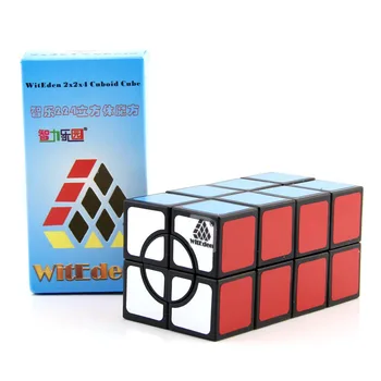 Черная Наклейка WitEden 2x2x4 Странной Формы Куб Cuboid Magic Cube Головоломка Cubo Magico Для Детей И Взрослых Логические Игрушки Развивающие Игрушки